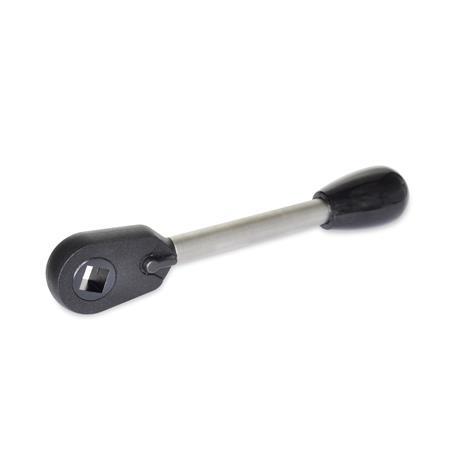 GN 316 Ratchet Spanners, Steel Form: V - With square