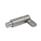GN 722.4 Indexing Plungers, Stainless Steel, for Welding, without Rest Position, with Latch Type: VU - Round, with latch, unmounted