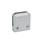 GN 939 Panel Support Clamps, Zinc Die Casting, for Glass and Plastic Panels Type: FA - Surface clamp with stop plate
Finish: SR - Silver, RAL 9006, textured finish