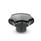 DIN 6336 Star Knobs, Plastic, Bushing Stainless Steel Material: KU - Plastic