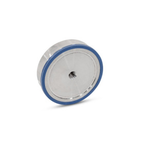 GN 5090 Aimants de retenue, Néodyme, fer, bore, Corps en Inox, Avec filetage interne, Conception Hygiénique Matériau (bague d'étanchéité): F - FKM