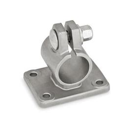 GN 146.5 Flanged Connector Clamps, Stainless Steel, with 4 Holes Type: A - Without Seals