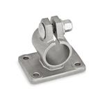 Flanged Connector Clamps, Stainless Steel, with 4 Holes