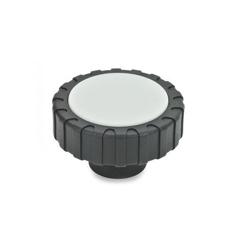 Knurled Knobs GN 7336: Plastic, Threaded Insert (Nut) Steel / Stainless Steel