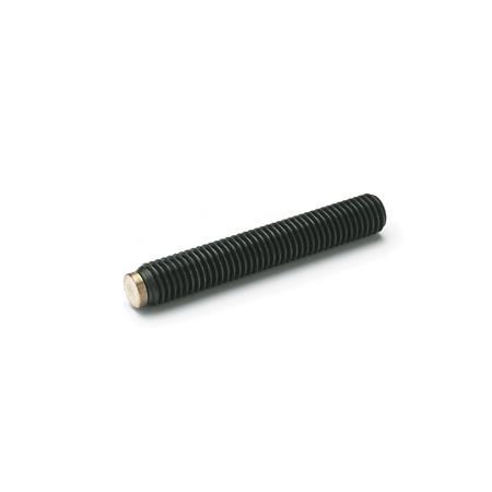 Vis de pression GN 913.3: Acier, avec pivot en laiton/plastique