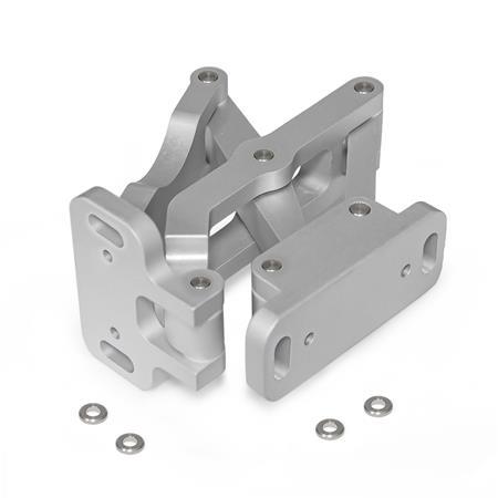 Cerniera a snodi multipli GN 7247: Alluminio, nascoste, angolo di apertura 180°