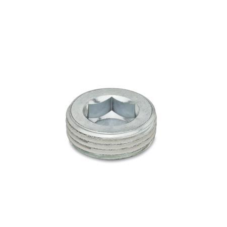 DIN 906 Threaded Plugs with Conical Thread, Steel 