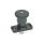 GN 822.8 Miniraster Zink-Druckguss, Kunststoff-Knopf Form: C - mit Rastsperre