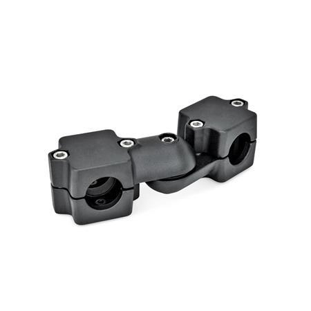 Kreuz-Klemmverbinder Schwarz – Durchmesser 20mm / Produktbild-Vorschau 3