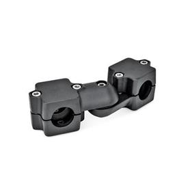GN 289 Swivel Clamp Connector Joints, with Two-Part Clamp Pieces Finish: SW - Black, RAL 9005, textured finish