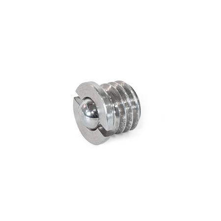 Spring Plungers GN 616.2: Steel / Stainless Steel / Plastic, with Collar, with Ball, with Front Slot