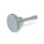 GN 464.2 Knurled Screws, Steel / Stainless Steel, with Thin Shank for Loss Prevention, High Type Material/finish: ZB - Zinc plated, blue passivated
