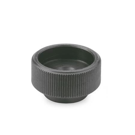 DIN 6303 Knurled Nuts, Steel Type: A - Without dowel hole