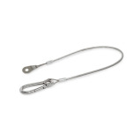 Retaining Cables, Stainless Steel, with Carabiners, with Mounting Tabs or Loops