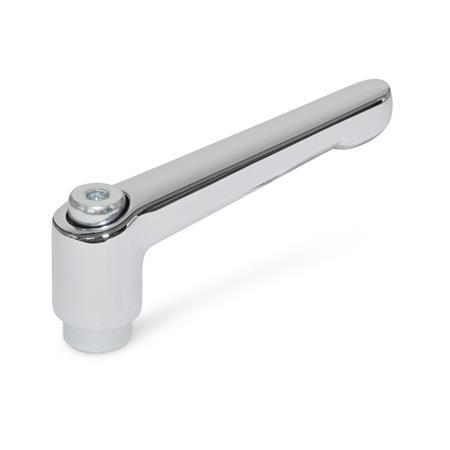 Hebel gerade mit M12 Innengewinde Verstellbarer Flachspannhebel 40mm Ø 