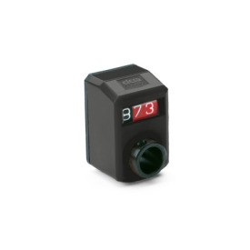 GN 955 Position Indicators, Hollow Shaft Steel, 3 Digits, Digital Indication, Mechanical Counter Display position: FN - In the front, above<br />Color: SG - Black-gray, RAL 7021, shiny finish