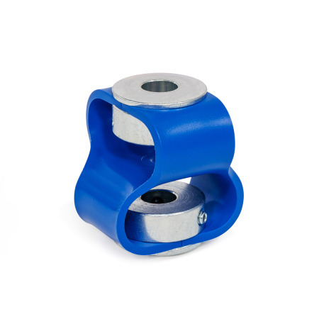 Double Loop Couplings GN 2250: Steel / Stainless Steel, with Grub Screw