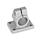 GN 146 Flanged Connector Clamps, Aluminum, with 4 Mounting Holes Finish: BL - Plain finish, matte shot-blasted