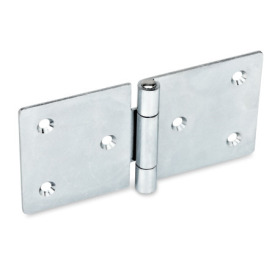 GN 136 Sheet Metal Hinges, Horizontally Elongated Material: ST - Steel<br />Type: C - With countersunk holes<br />Width: l1 (b) - on both sides elongated