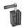 GN 875 Swing Clamps, Aluminum, Pneumatic, in Block Version Type: B - Clamping arm with threaded hole