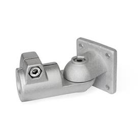 GN 282 Swivel Clamp Connector Joints, Aluminum Type: S - Stepless adjustment<br />Finish: BL - Blasted, matt