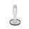 GN 41 Piedini di livellamento, acciaio INOX AISI 304 Tipo (base): D1 - Con disco antiscivolo, con aggancio a clip, colore nero
Versione (vite): W - Con bussola regolabile, filettatura coperta e sede per chiave in basso