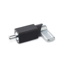 GN 722.1 Spring Latches, Steel, for Welding Type: A - Square, latch riveted, not removable