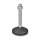 GN 344.2 Leveling Feet, Threaded Stud Steel, Foot Antistatic ESD Plastic Type: BG - With nut, with rubber pad