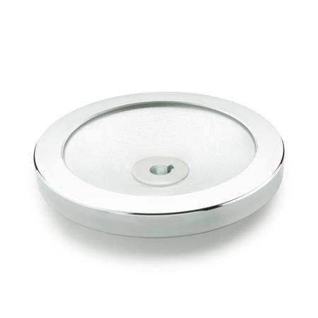 Scheibenhandräder GN 321: Aluminium, blank, Radkranz poliert