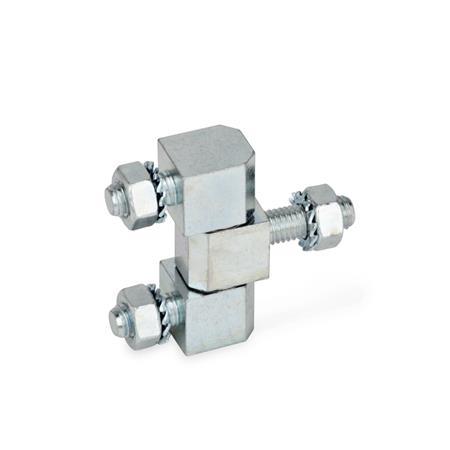 GN 129 Hinges, Steel  Type: D - Consisting of three parts