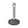 GN 344.5 Leveling Feet, Foot Plastic /Threaded Stud Stainless Steel Type: BG - With nut, with rubber pad