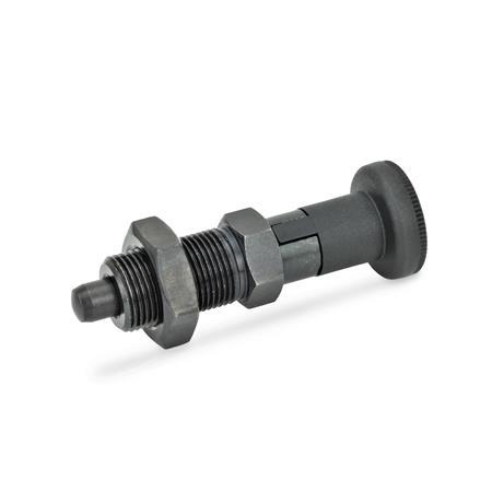 Doigts d'indexage GN 617.1: Acier, avec position de repos