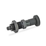 Indexing Plungers with Rest Position, Steel / Plastic Knob