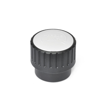 Torque Limiting Knurled Knobs GN 5910: Plastic, Threaded Bushing Steel, with Adjustable Torque
