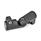 GN 286 Swivel Clamp Connector Joints, Aluminum Type: T - Adjustment with 15° division (serration)
Finish: SW - Black, RAL 9005, textured finish