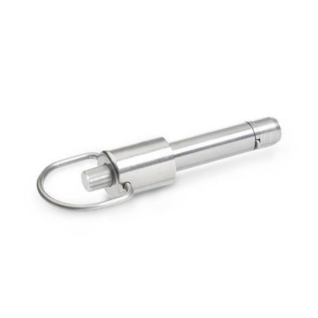 GN 214.6 Locking Pins, Stainless Steel, with Axial Lock 