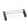 GN 333 Tubular Handles, Aluminum / Zinc Die Casting Type: B - Mounting from the operator's side (only for d<sub>1</sub> = 28)
Finish: EL - Anodized, natural color