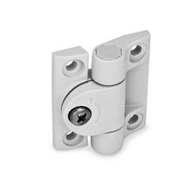 GN 233 Hinges, Plastic, with Adjustable Friction Color: WS - White, RAL 9002, matte finish