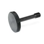Knurled Screws, Steel, with a Thin Shank for Loss Prevention