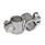 GN 132.5 Two-Way Connector Clamps, Stainless Steel Type: A - Without Seals