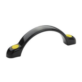GN 365 Arch Handles, Plastic Color of the cover cap: DGB - Yellow, RAL 1021, matte finish