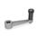 GN 558 Indexing Cranked Handles, Cast Iron Bore code: B - Without keyway
