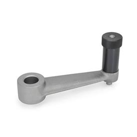 GN 558 Indexing Cranked Handles, Cast Iron Bore code: B - Without keyway