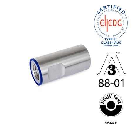 Manicotti di copertura GN 20.1: Acciaio INOX, certificato EHEDG, 3-A e DGUV, Hygienic Design