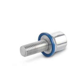 GN 1580 Viti, acciaio INOX, Hygienic Design Finitura: PL - Finitura lucida (Ra < 0,8 µm)<br />Materiale (anello di tenuta): F - FKM