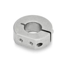GN 7062.1 Semi-Split Shaft Collars, Stainless Steel, with Extension-Tapped Holes Type: A - Extension-tapped holes, radial