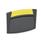 GN 733 Poignées encastrables, de type à visser, plastique Type: S - avec rabat de fermeture (uniquement disponible en taille b1 = 120)
Couleur du cache: DGB - jaune, RAL 1021, finition mat