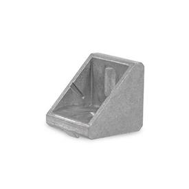 GN 30b Équerres, aluminium, pour profilés en aluminium (système modulaire de type b) Type: A - Sans accessoire<br />Finition: AB - Finition lisse<br />Taille: 30x30/40x40/45x45