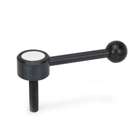 T&S Brass TSB-9K Maniglie A Leva Per Rubinetto – Pulsanti Rosso E Blu Per Acqua Calda/Fredda, Ricambio Professionale In Argento