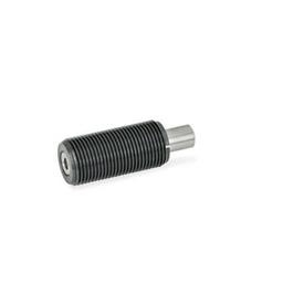GN 313 Spring Bolts, Steel / Plastic Knob Type: D - Without lock nut, without knob<br />Identification no.: 2 - Pin with internal thread